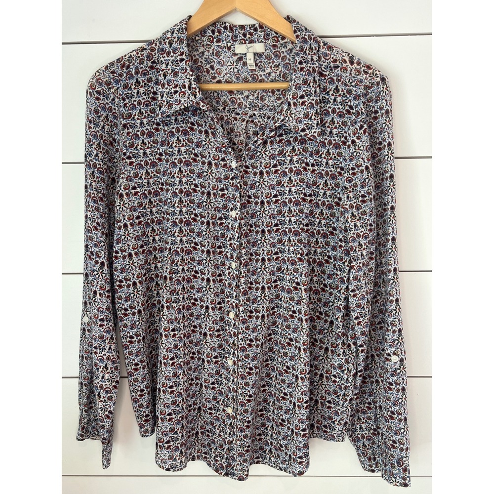 Joie floral lightweight button‎ down women's medium fairycore layering piece